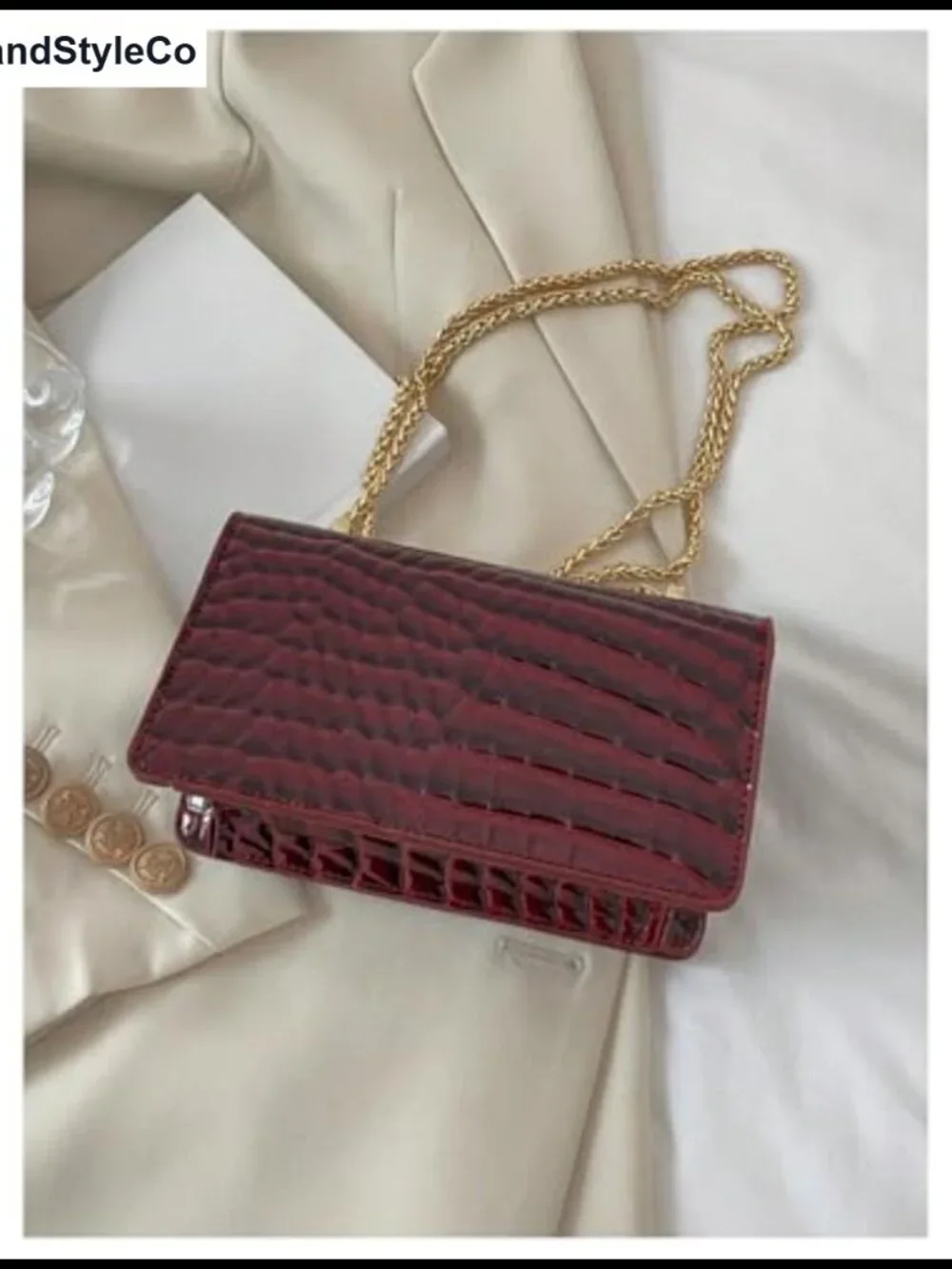 Crocodile Print PU Leather Top Handle Shoulder Bag Crossbody Purse